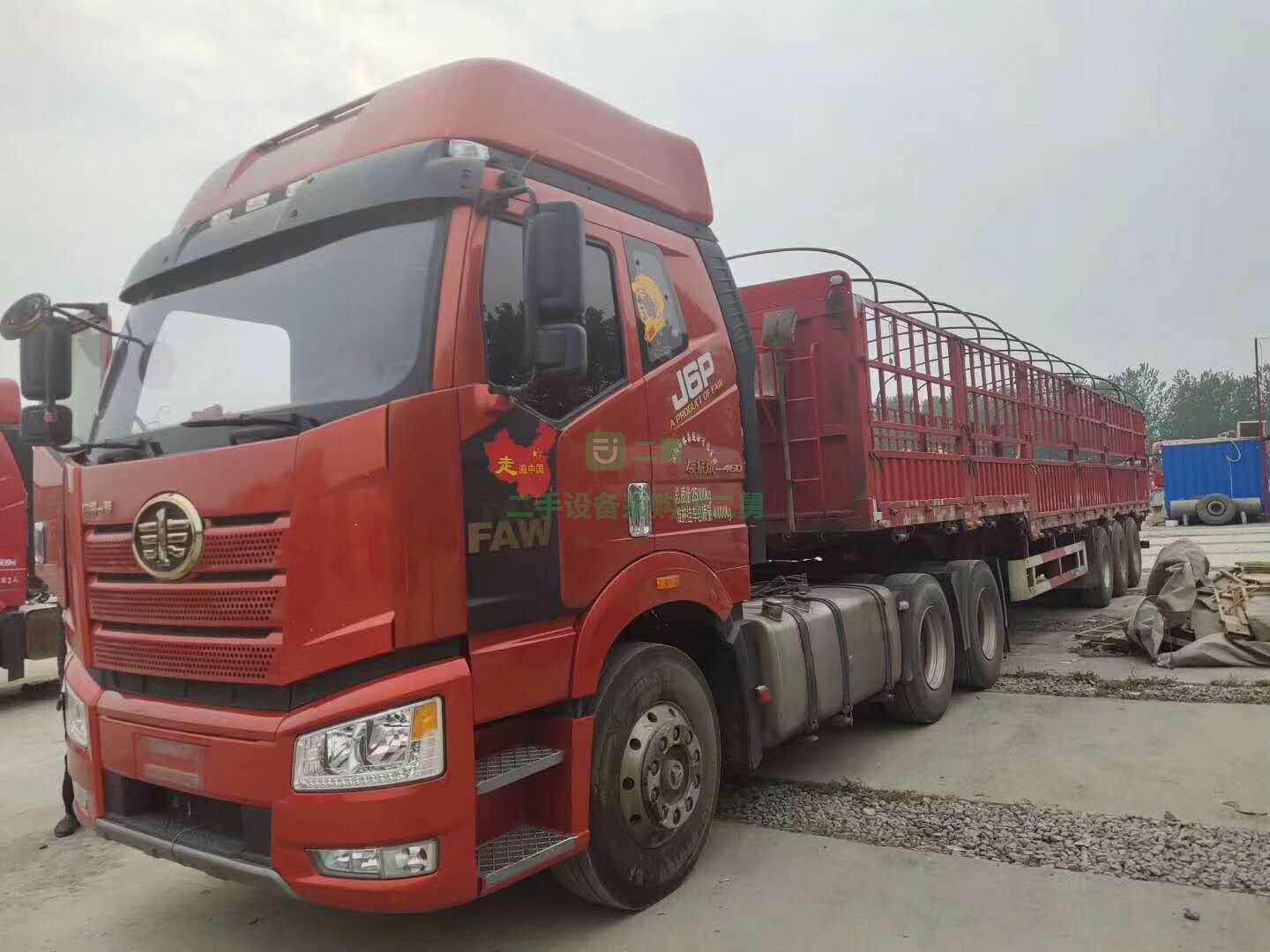 出售帶保險輕量化18年6月解放J6P掛車牽引車