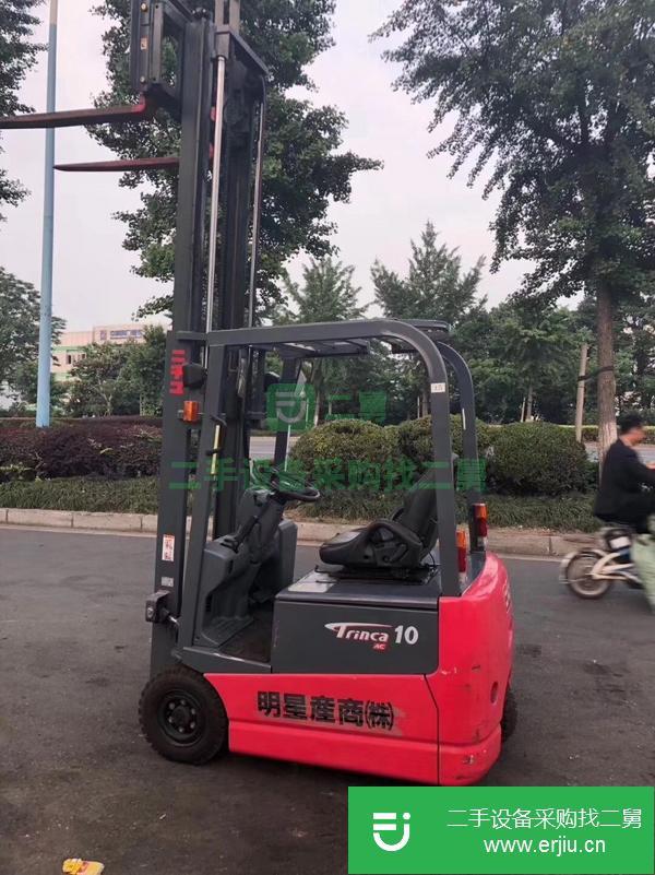 轉讓站立式進口堆高叉車 豐田1噸二手叉車