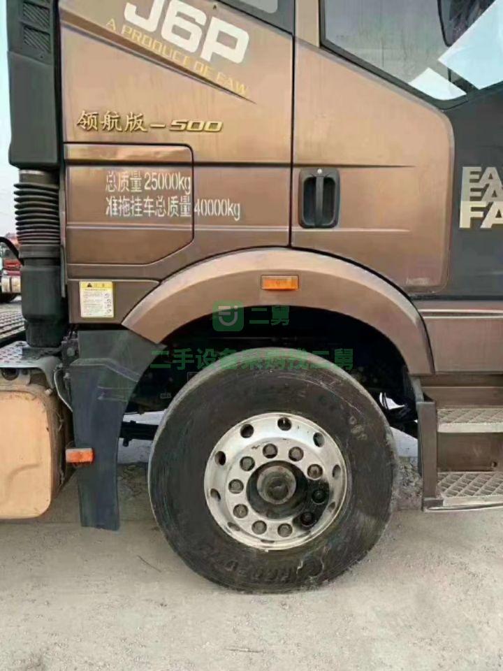 出售18年牽引車解放j6p領航版500馬力雙驅