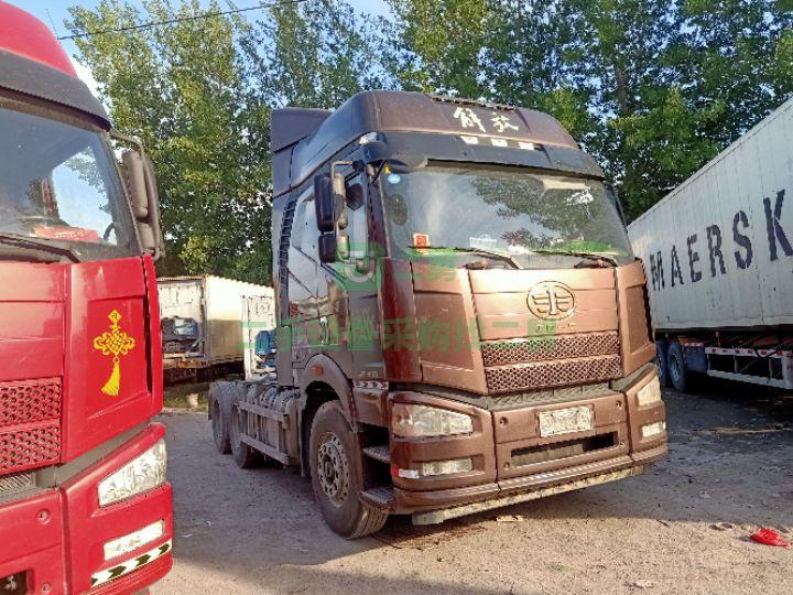 出售牽引車18年解放J6P雙驅輕體國五排放460馬力可分期付款