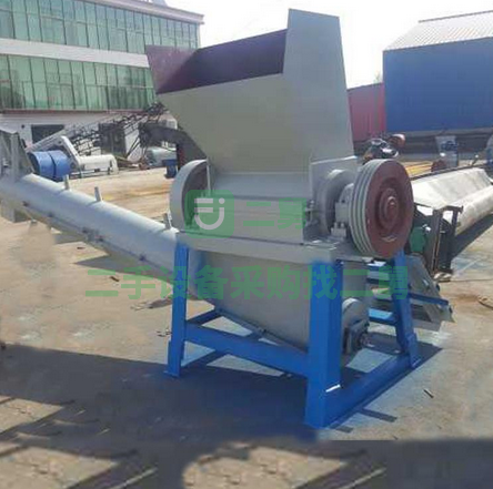 出售二手塑料瓶破碎機 塑料框粉碎機
