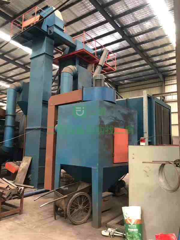 優惠出售福建在位HP17158通過式拋丸機！進口1.7米??1.5米，8個11千瓦拋頭，2臺高效環保除塵器！