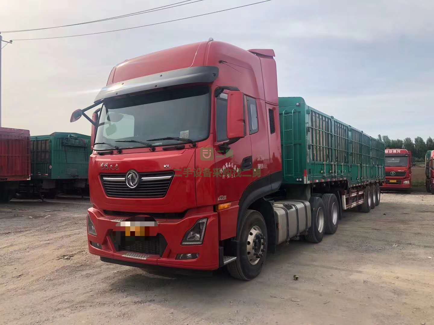 出售天龍KL牽引車，450馬力帶13米高低板