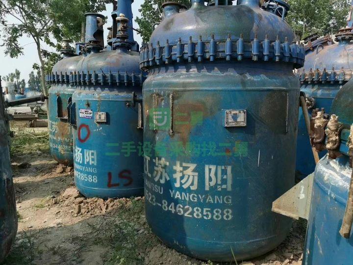 二手揚陽搪瓷反應釜，2噸3噸5噸轉讓