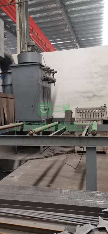 出售通過式拋丸機，寬一米八高八百，八個11千瓦拋頭電機，脈沖除塵器，