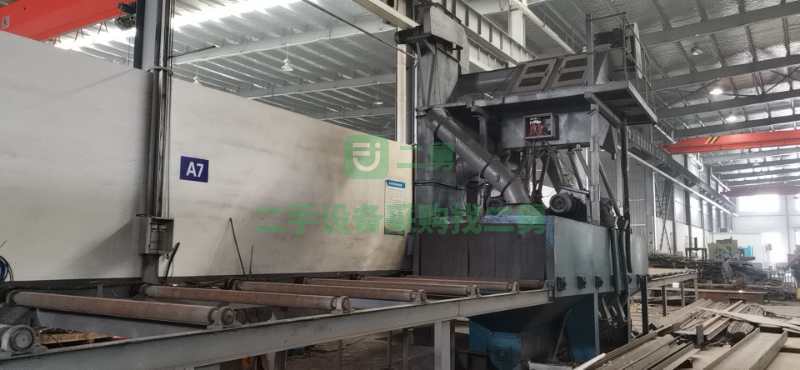 出售通過式拋丸機，寬一米八高八百，八個11千瓦拋頭電機，脈沖除塵器，