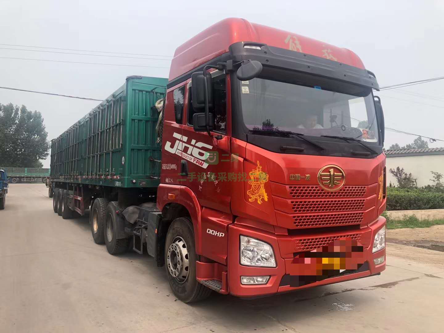 出售JH6 400牽引車頭，帶13米直板帶上邊梁半掛車