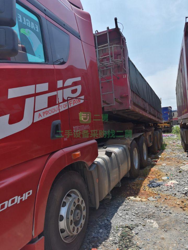 急售 一臺解放JH6國五牽引車，帶半掛車一套帶輕量化得板正