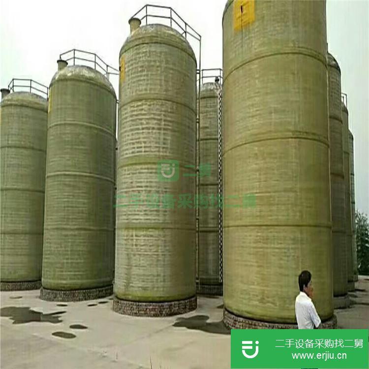 山東濟寧出售二手10立方-60立方臥式玻璃鋼儲罐