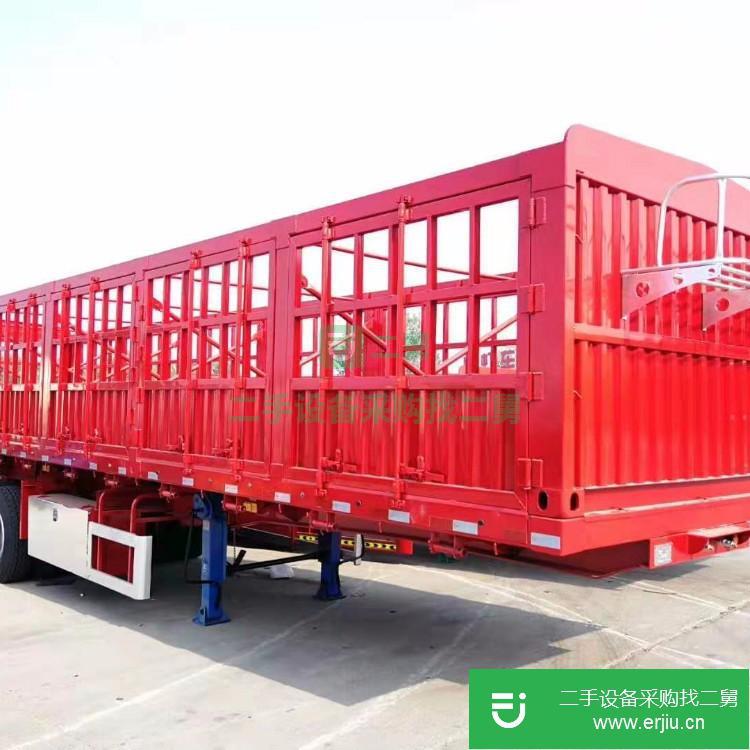 山東出售二手平板側翻自卸半掛車