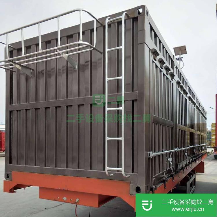 山東出售二手平板后翻自卸半掛車(chē)