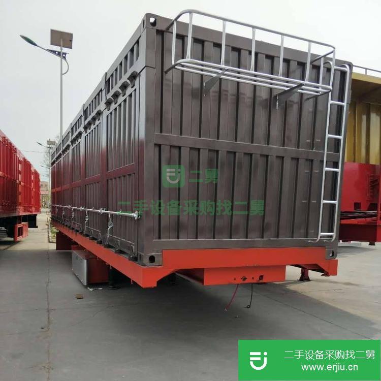 山東出售二手平板后翻自卸半掛車(chē)