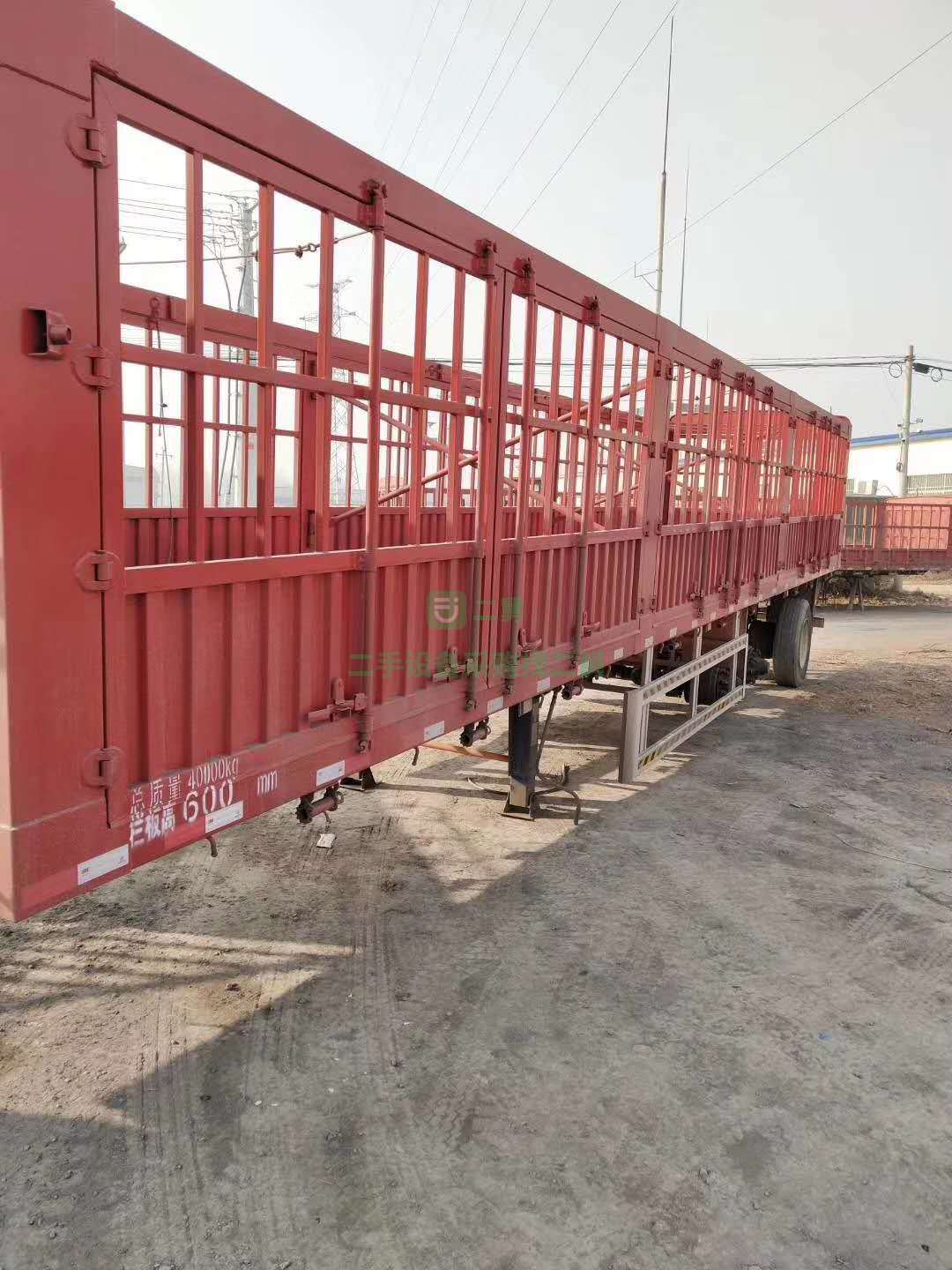 山東出售二手9米后翻半掛車 集裝箱后翻自卸車