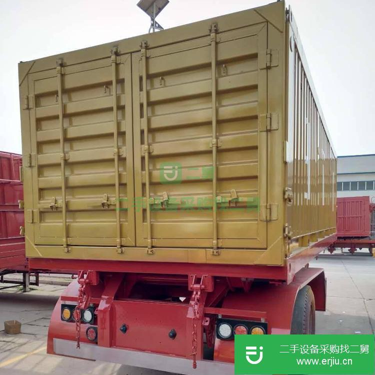 山東出售二手平板后翻自卸半掛車(chē)