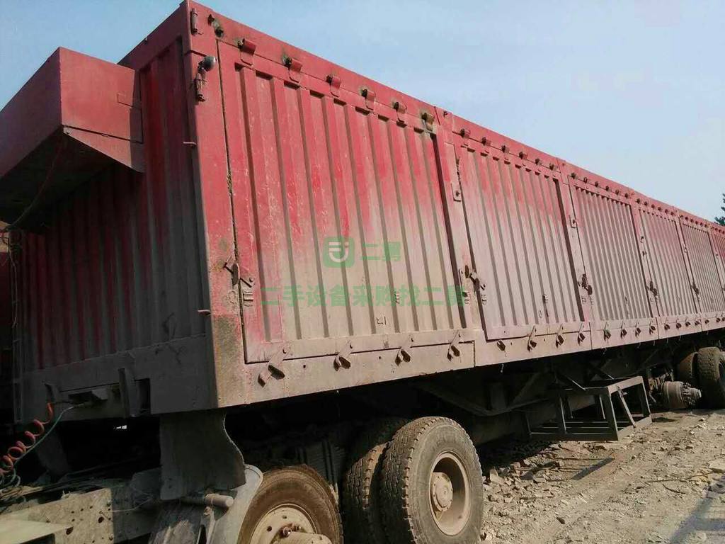 山東出售二手9米后翻半掛車 集裝箱后翻自卸車