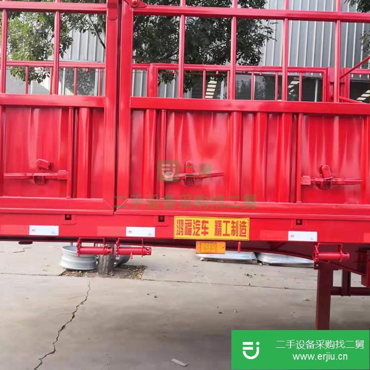 山東出售二手平板倉欄半掛車