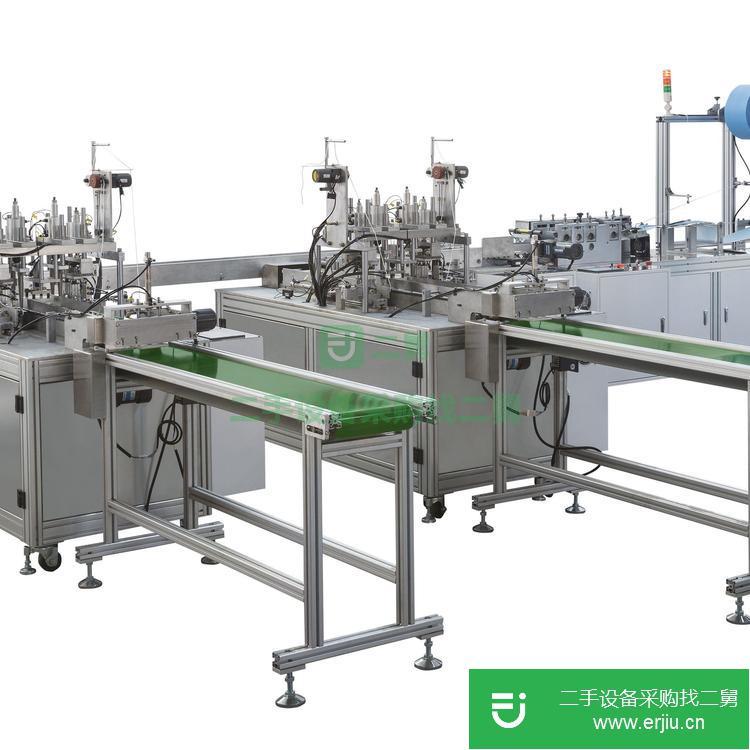 浙江出售二手全自動(dòng)高速一拖二口罩機(jī)