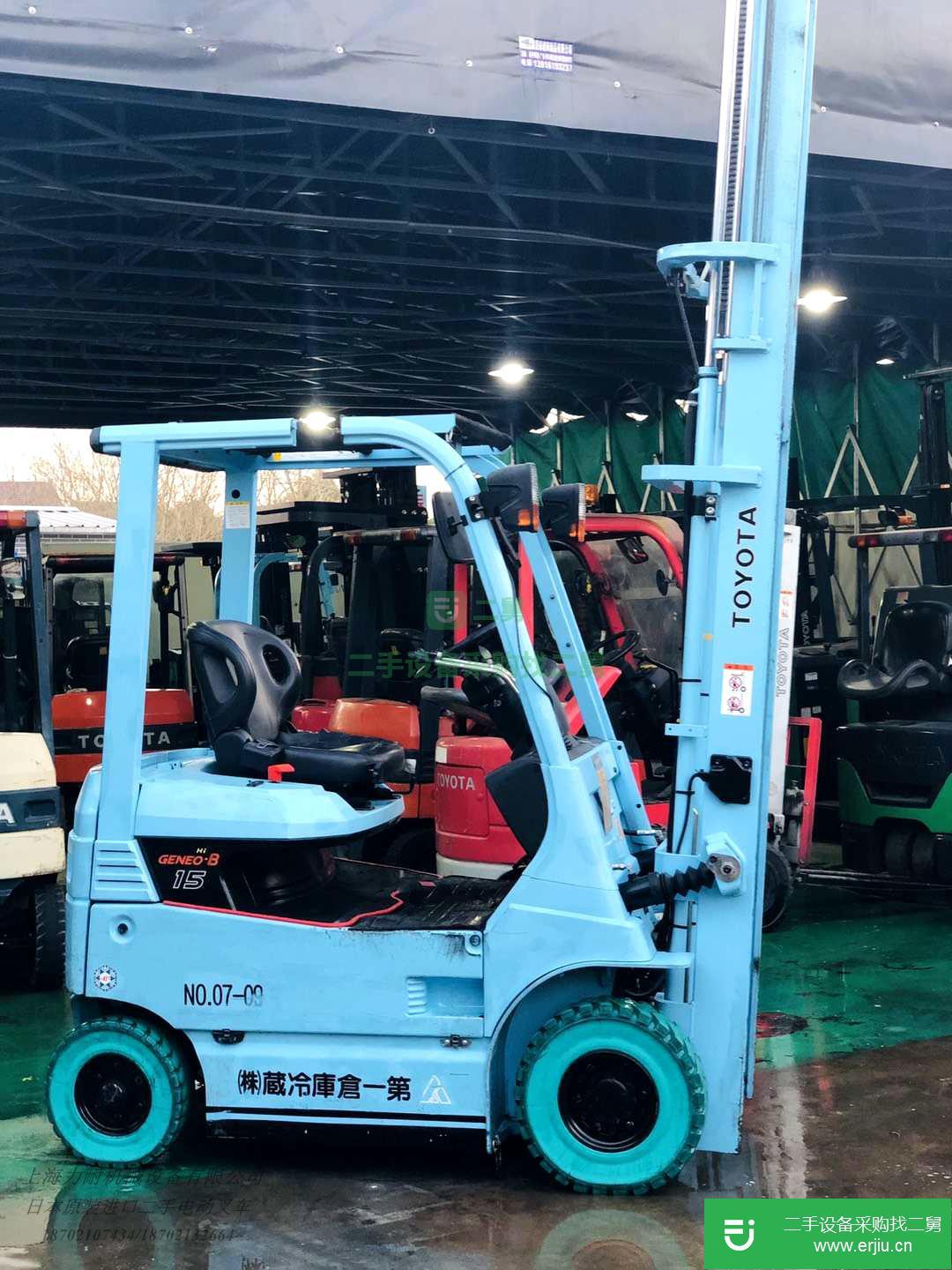 上海出售二手豐田7FB15平衡重式電動叉車