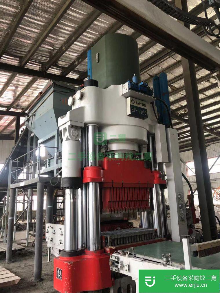 河南出售二手海源HF-1100B全自動液壓磚機