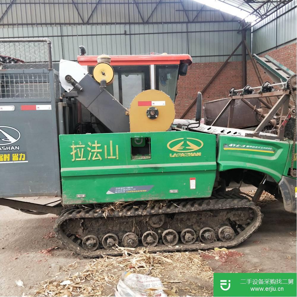 黑龍江出售二手拉法山4YZ-3履帶玉米收割機