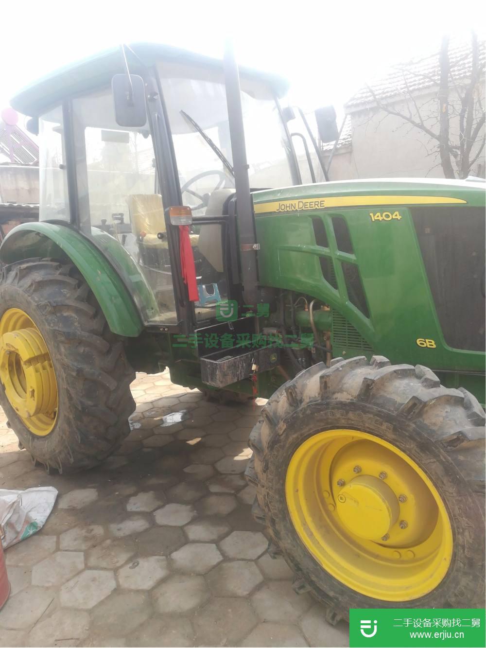 河南出售二手的約翰迪爾6B-1404A拖拉機(jī)，啟航版帶旋耕機(jī)和還田機(jī)