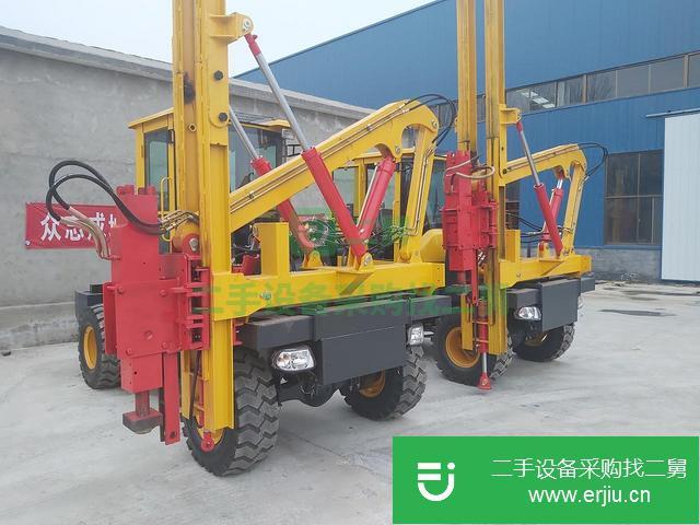 山東出售二手公路護欄打樁機
