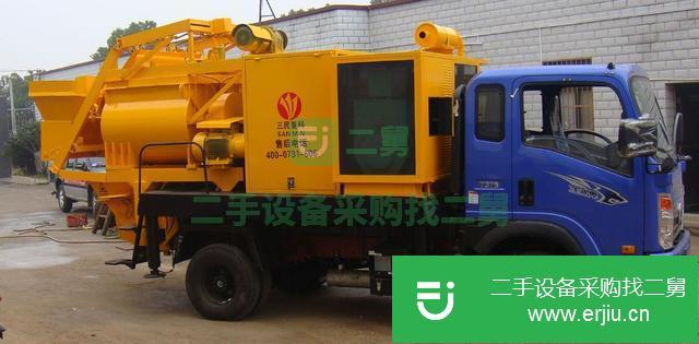湖南出售二手車載式混凝土攪拌拖泵