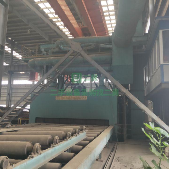 天津出售4.5米全自動鋼板清理線帶噴漆烘干拋丸機