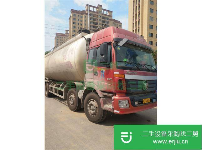 湖北出售二手福田歐曼粉粒物料運輸車