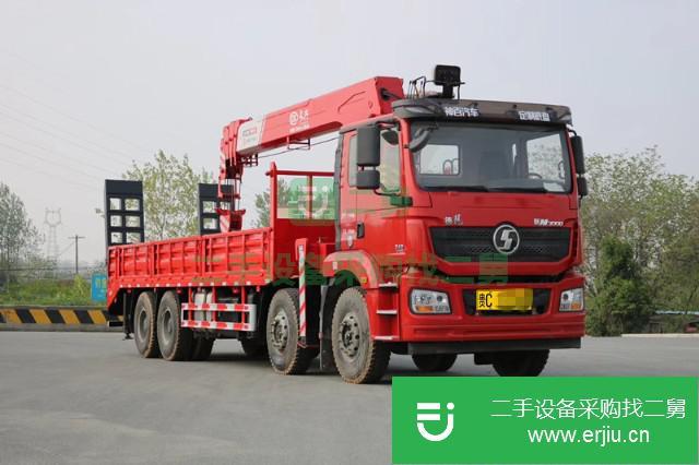 湖北出售二手陜汽重卡德龍M3000前四后八隨車吊