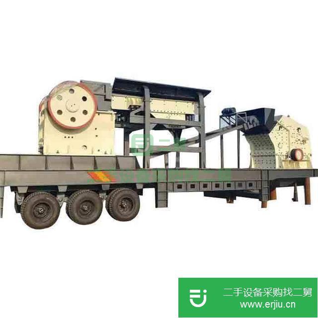 河南出售二手輪胎式移動破碎站