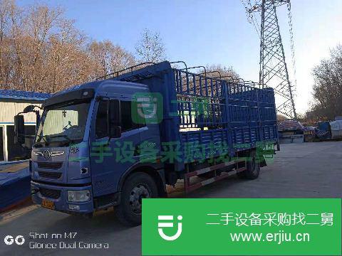 遼寧出售二手青島解放倉柵載貨車