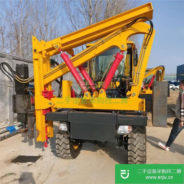 山東出售二手鋼制高速公路護欄打樁機