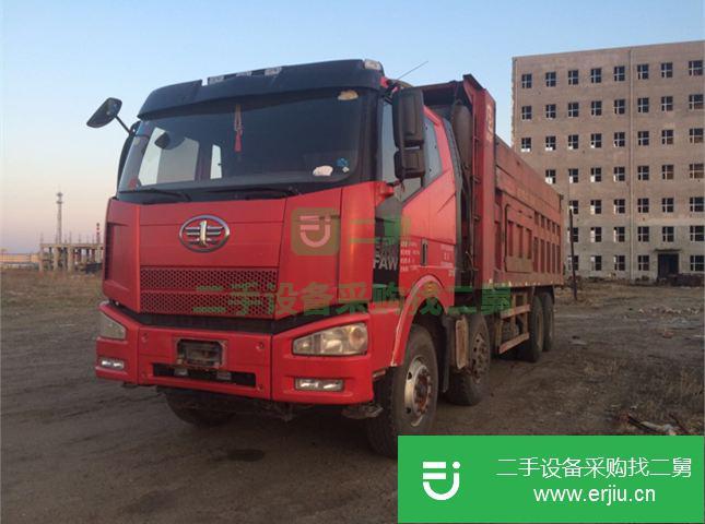黑龍江出售二手解放J6前四后八翻斗車