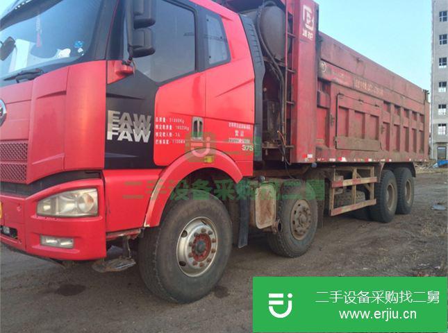 黑龍江出售二手解放J6前四后八翻斗車