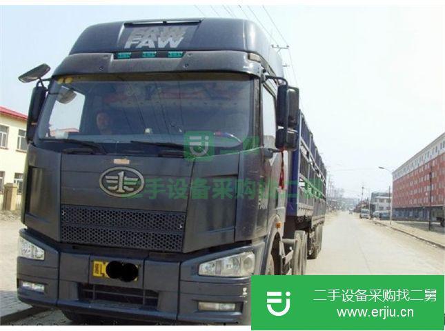 黑龍江出售二手解放J6高低板高欄載貨車