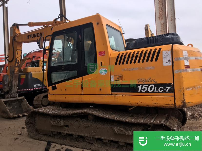 甘肅省出售二手現(xiàn)代R150LC-7挖掘機(jī)