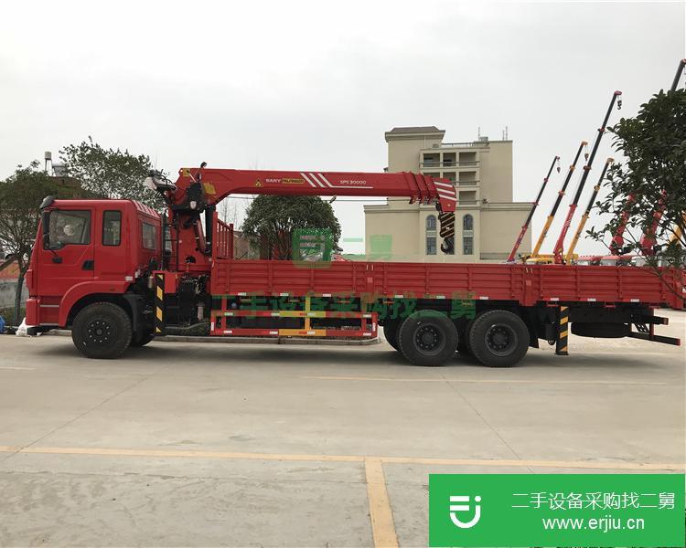 湖北出售二手東風10噸4節臂單橋吊車