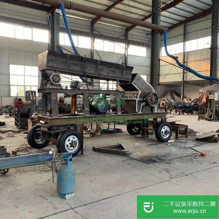 河南出售二手移動50噸破碎機