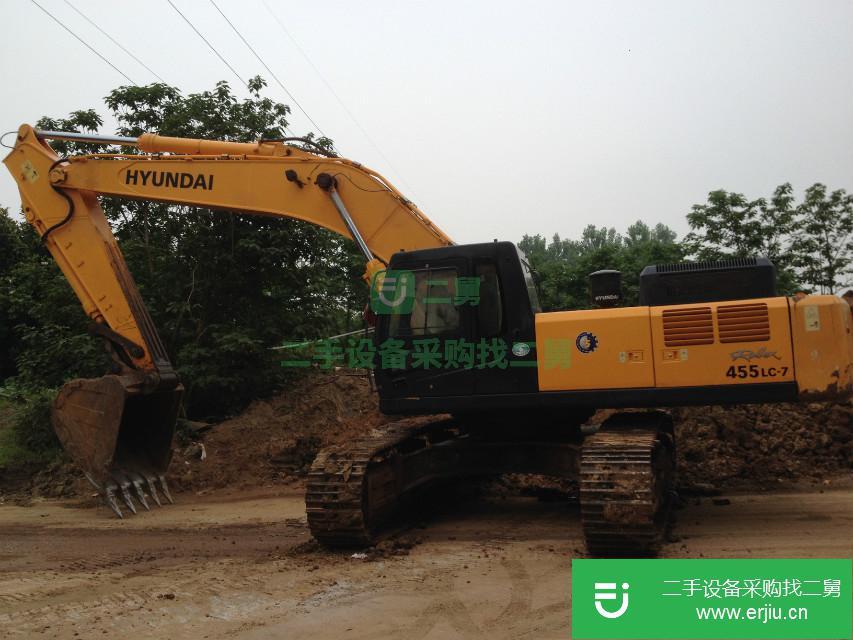 江蘇出售二手現(xiàn)代R455LC-7挖掘機