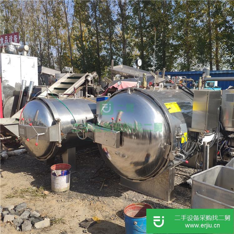 山東出售二手4立方不銹鋼噴淋式殺菌鍋
