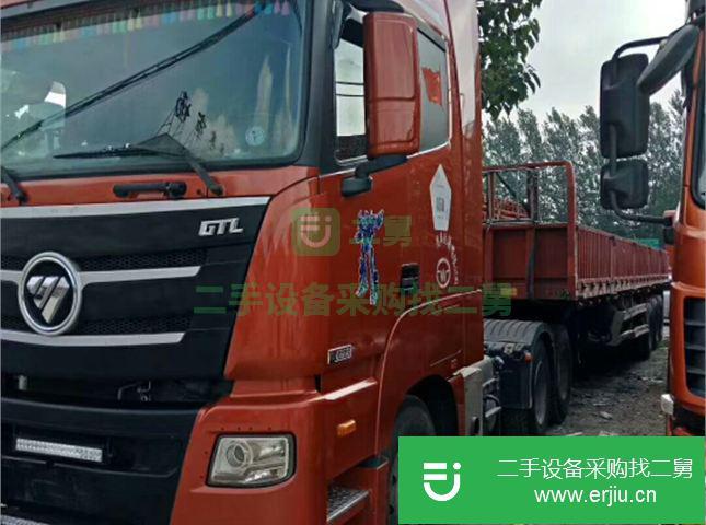 山東出售二手福田歐曼低平板半掛車