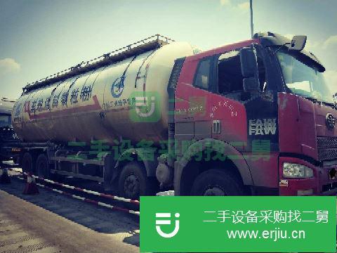 云南出售二手一汽解放粉粒物料車