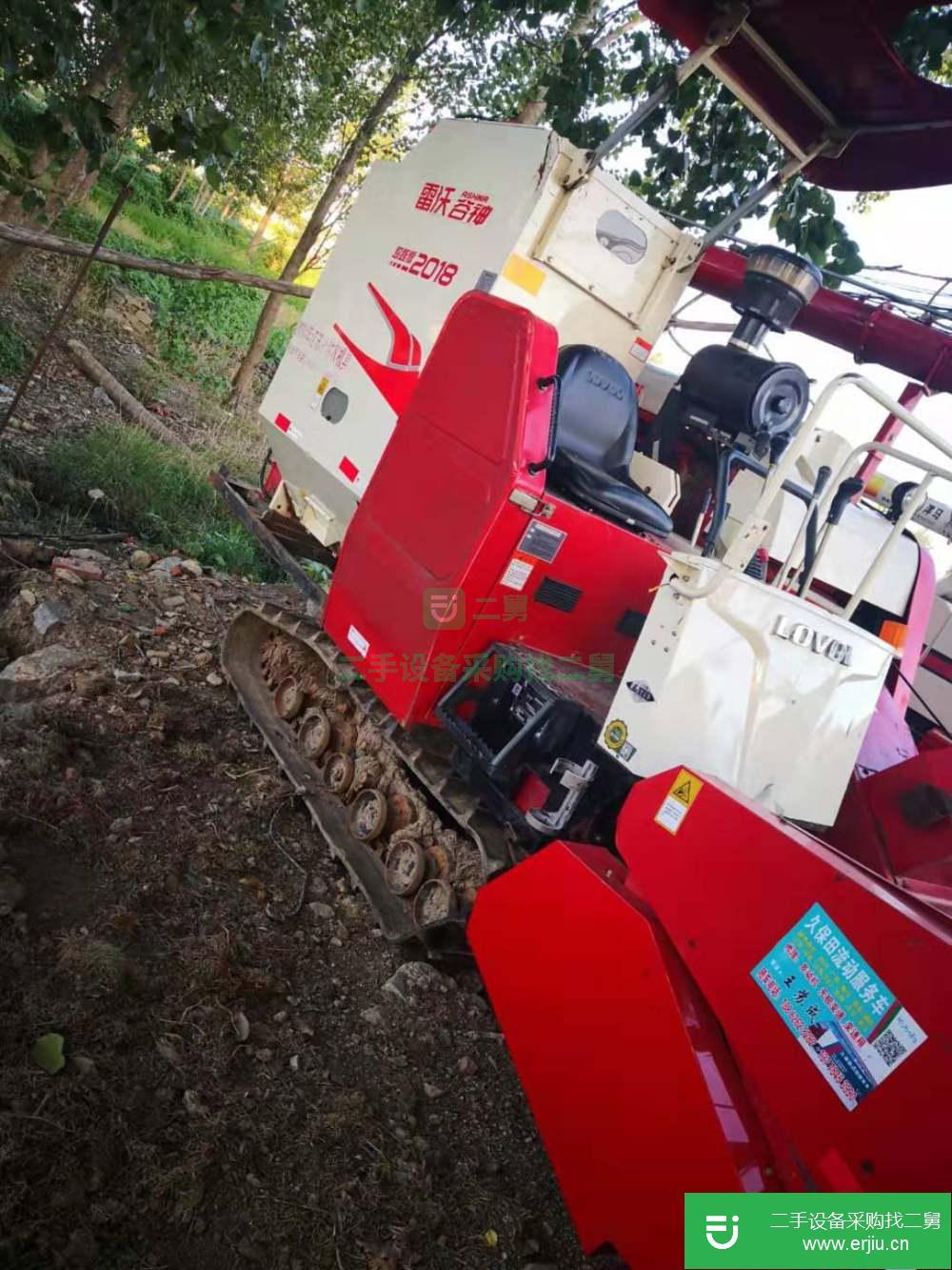 江蘇出售二手雷沃谷神RG50型水稻收割機