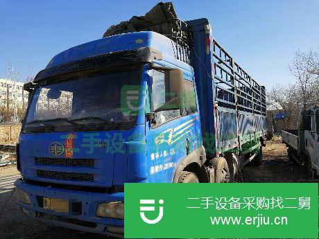 內蒙古出售二手一汽解放重卡倉柵載貨車