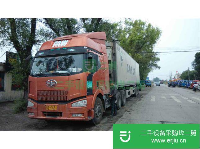 黑龍江出售二手一汽解放J6冷藏集裝箱貨車