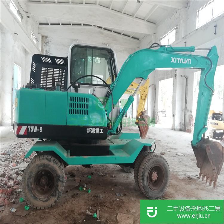 上海出售二手新源75W-9輪式挖掘機