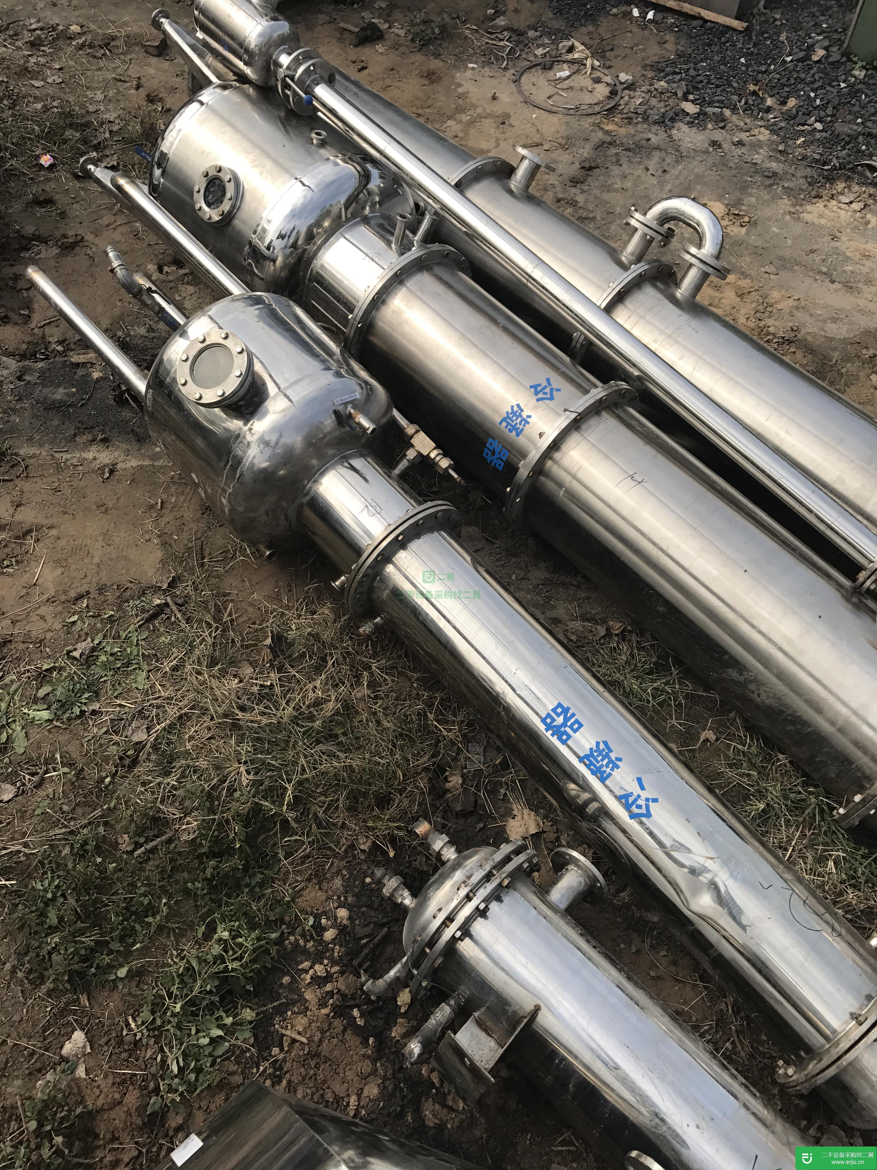 山東出售二手不銹鋼列管式冷凝器
