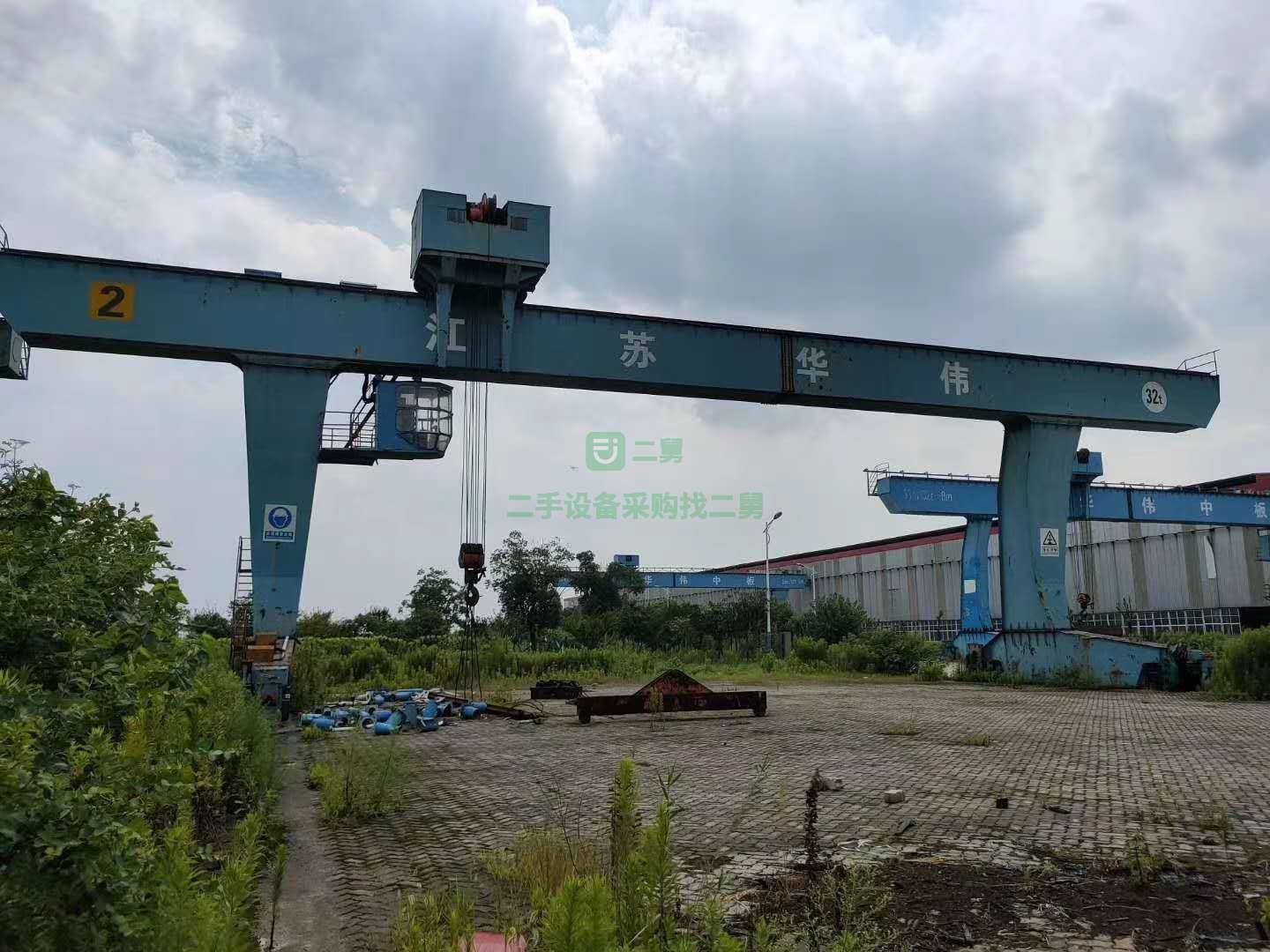 低價處理L型偏掛型二手32噸龍門吊 二手16噸龍門吊