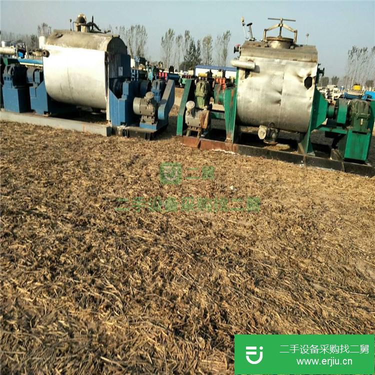 山東出售二手1000L自動(dòng)反缸電加熱不銹鋼捏合機(jī)
